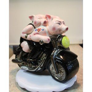 Clay Art - Biker Hogs - Cookie Jar